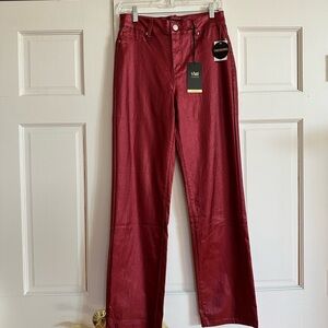 YMI Burgundy Straight-Leg Pants